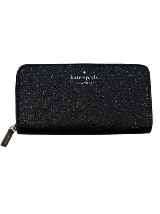 kate spade Handbags - Kate Spade Lola Glitter Large Continental Wallet in Black